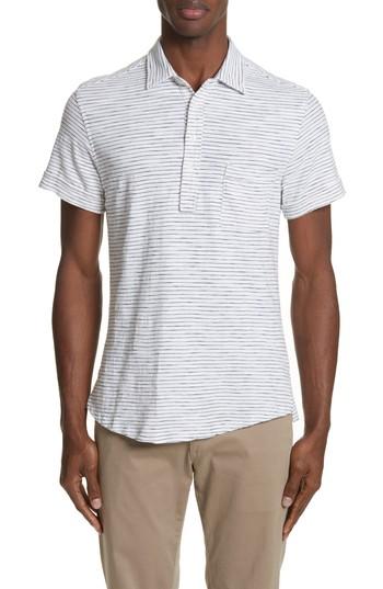 Men's Barena Venezia Stripe Polo - White
