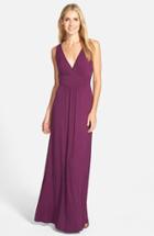 Women's Loveappella V-neck Jersey Maxi Dress - Purple