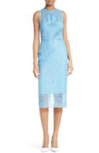 Women's Diane Von Furstenberg Mixed Lace Sheath Dress - Blue
