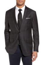 Men's Todd Snyder White Label Trim Fit Windowpane Wool Sport Coat R - Grey