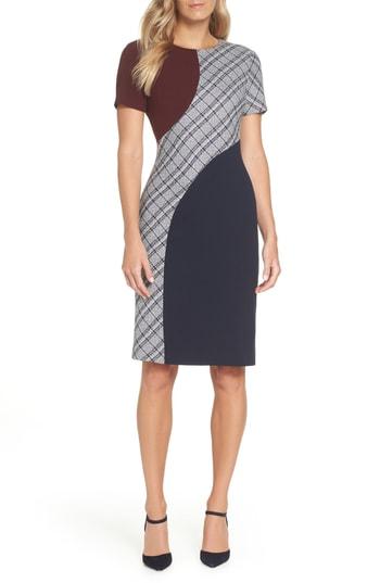 Women's Eliza J Colorblock Sheath Dress - Blue
