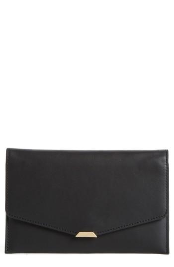 Women's Vince Camuto Ebert Leather Flap Wallet - Black