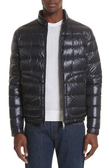 Men's Moncler Acorus Down Quilted Jacket - Blue