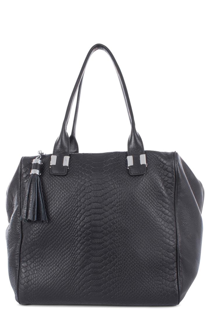 Celine Dion Elegy Leather Satchel - Black