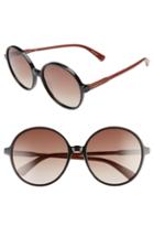 Women's Longchamp 49mm Gradient Round Sunglasses - Amber Ochre