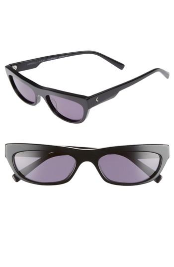 Women's Kendall + Kylie Courtney 55mm Cat Eye Sunglasses - Black/ Solid Smoke
