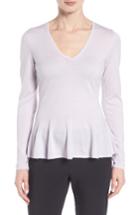 Women's Classiques Entier Cashmere Peplum Pullover