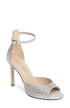 Women's Pelle Moda Crystal Embellished Ankle Strap Sandal .5 M - Metallic