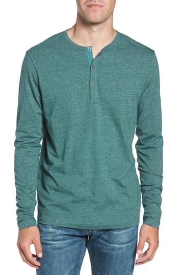 Men's Nordstrom Men's Shop Fit Henley, Size Medium - Green