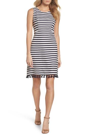 Women's Eliza J Stripe A-line Dress - Blue