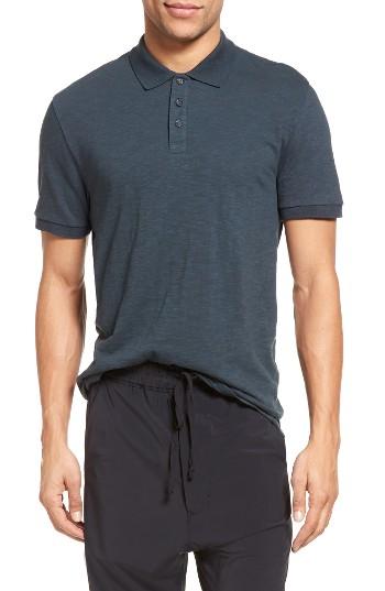 Men's Vince Slim Fit Slub Polo - Blue