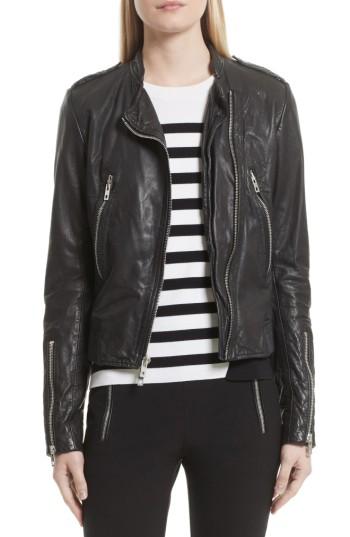Women's Rag & Bone Lyon Leather Jacket - Black