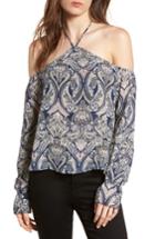 Women's Cupcakes And Cashmere Akasha Paisley Halter Top - Blue