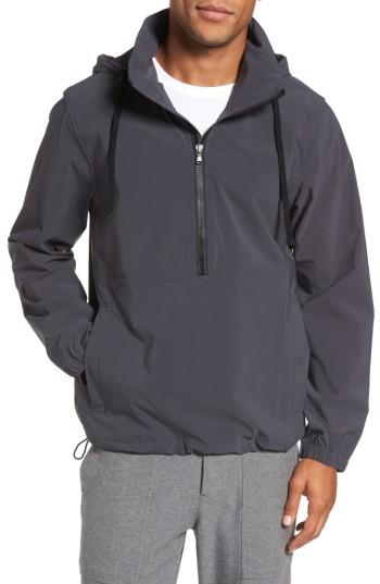Men's James Perse Half Zip Windbreaker (xs) - Grey