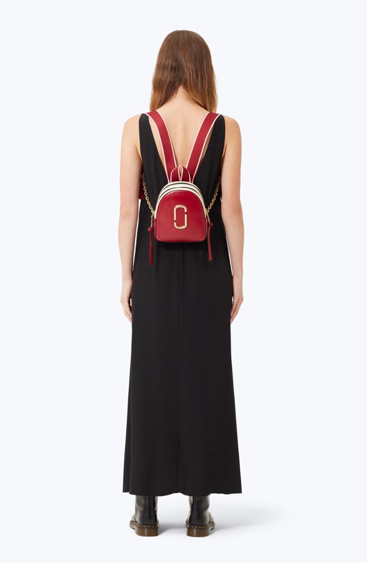 Marc Jacobs Snapshot Mini Leather Backpack - Red