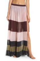Women's Ted Baker London Imperial Stripe Pleated Cover-up Maxi Skirt - Pink