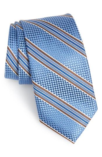 Men's Nordstrom Men's Shop Sunlit Stripe Silk Tie, Size - Blue