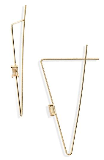 Women's Lula Crystal Charm Triangle Hoop Earrings