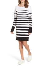 Women's Scotch & Soda Breton Stripe Cotton Shift Dress - Black