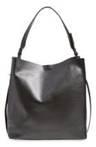 Allsaints 'paradise North/south' Calfskin Leather Tote - Black