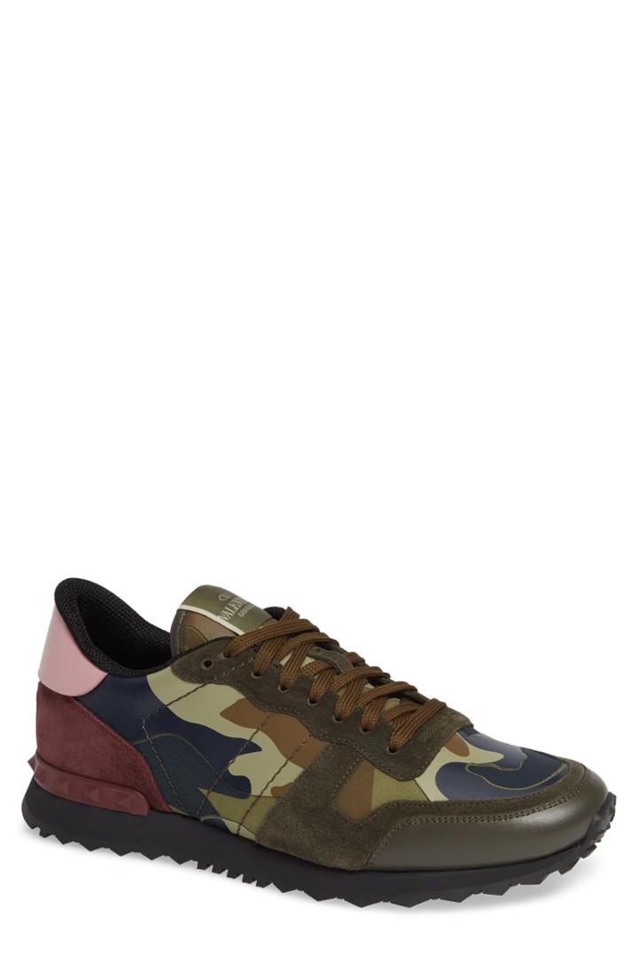 Men's Valentino Garavani Camo Rockrunner Sneaker Us / 39eu - Green