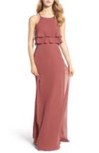 Women's Jenny Yoo Charlie Ruffle Bodice Gown - Green