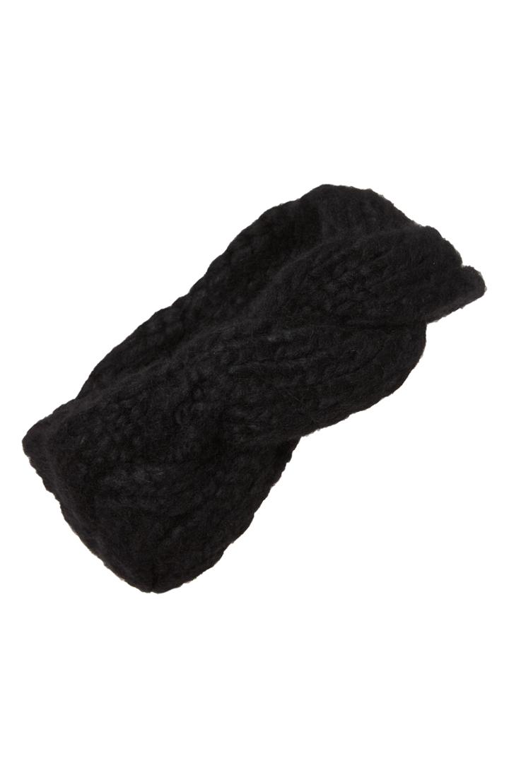 Lola Hats Challah Alpaca Blend Twist Headband, Size - Black