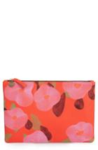 Clare V. Embroidered Poppy Leather Flat Clutch -
