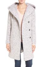 Women's Cole Haan Signature Hooded Boucle Coat - White