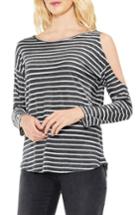 Women's Two By Vince Camuto Rapid Stripe Top, Size - Grey
