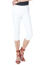 Women's Nydj High Waist Pull-on Stretch Skinny Capri Jeans - White