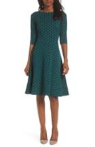 Women's Leota Circle Knit Fit & Flare Dress - Green