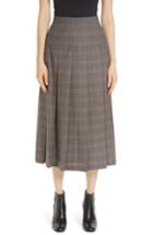 Women's Lafayette 148 New York Marya Plaid Skirt - Orange