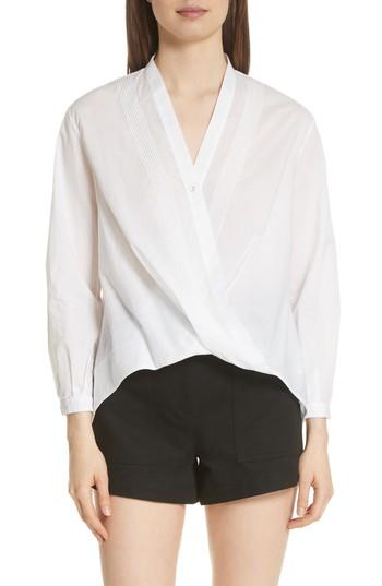 Women's Rag & Bone Miranda Wrap Front Blouse - White