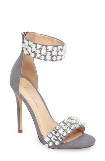 Women's Lauren Lorraine Sizzle Embellished Sandal M - Grey
