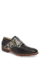 Men's Robert Graham Legend Wingtip Oxford With Removable Cleats .5 M - Black