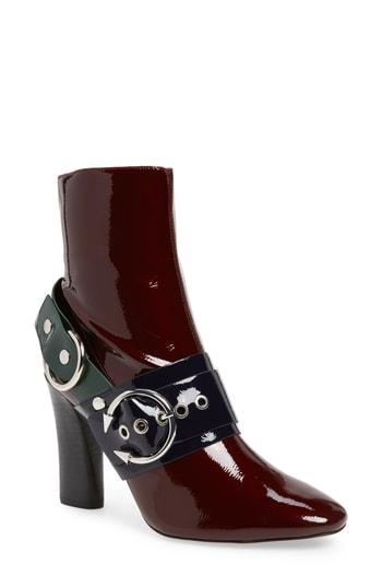 Women's Topshop Hot Hardware Bootie .5us / 37eu M - Burgundy