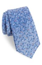 Men's The Tie Bar Flower Fields Silk & Cotton Tie, Size X-long X-long - Blue