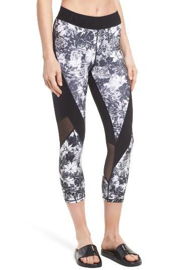 Women's Ivy Park Floral Mesh Three-quarter Leggings