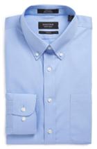 Men's Nordstrom Men's Shop Trim Fit Non-iron Dress Shirt 34/35 - White