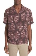 Men's Saturdays Nyc Canty Pendant Print Camp Shirt - Purple