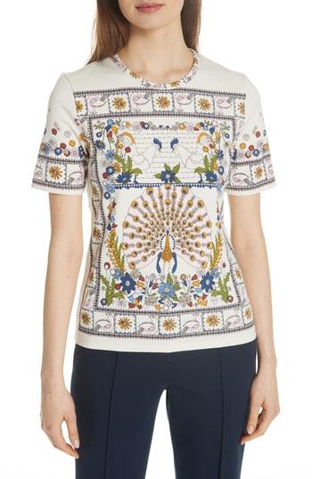 Women's Tory Burch Kerry Print T-shirt - Ivory