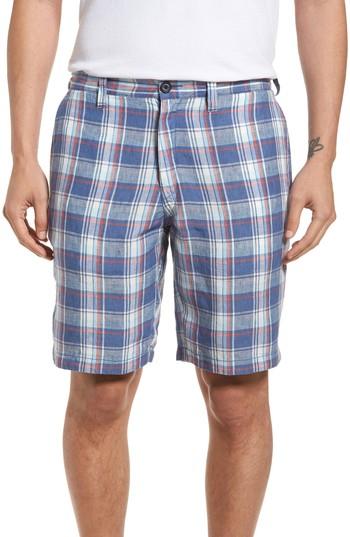 Men's Tommy Bahama Plaid De Leon Reversible Linen Shorts