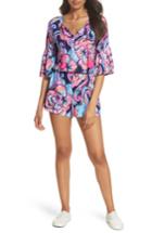 Women's Lilly Pulitzer Del Lago Romper, Size - Blue