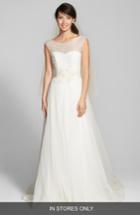 Women's Jesus Peiro Embellished Waist Lace & Tulle Silk Dress, Size - Ivory