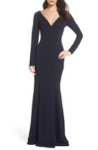 Women's Katie May Back Cutout Trumpet Gown - Blue