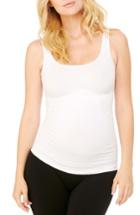 Women's Ingrid & Isabel Seamless Ruched Maternity Tank - White