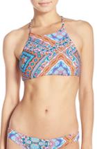 Women's Red Carter High Neck Bikini Top