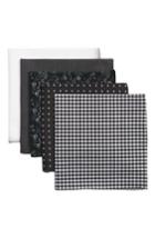 Men's The Tie Bar Basic Black 5-pack Pocket Squares, Size - Black