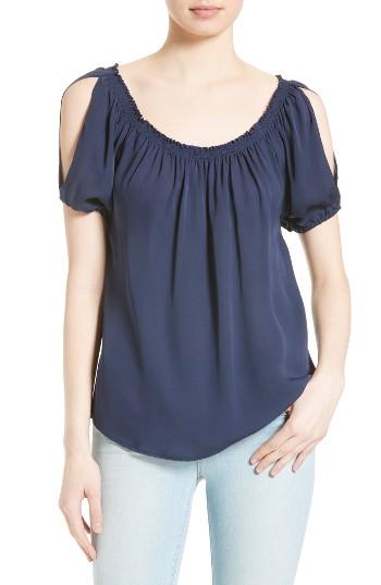 Women's Joie Kendal Slit Sleeve Silk Off The Shoulder Top